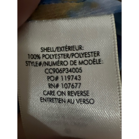 Alice + Olivia Red and Blue Ruffled Blouse with Mandarin Collar nwt - Picture 5 of 6